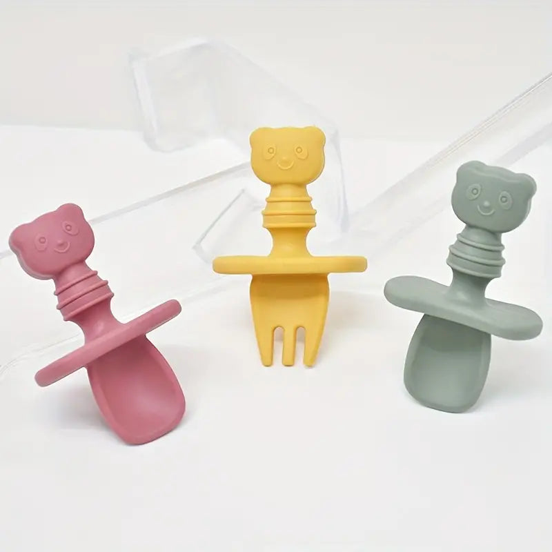 Couverts en silicone - Petit panda