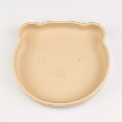 Assiette d'apprentissage en silicone - Petit ourson