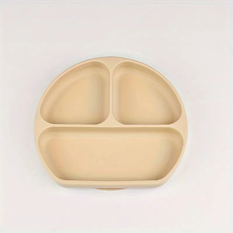 Assiette d'apprentissage en silicone - 3 compartiments