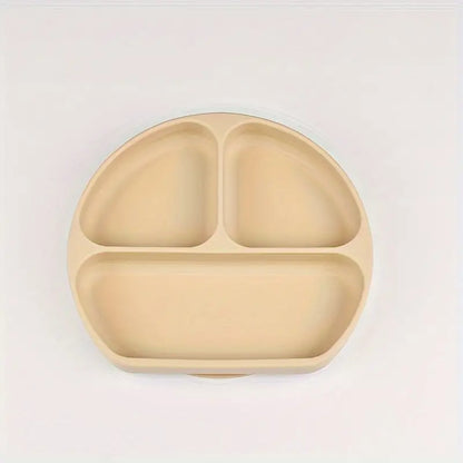Assiette d'apprentissage en silicone - 3 compartiments