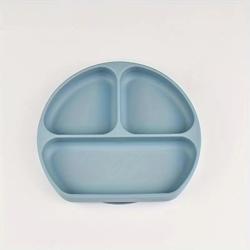 Assiette d'apprentissage en silicone - 3 compartiments