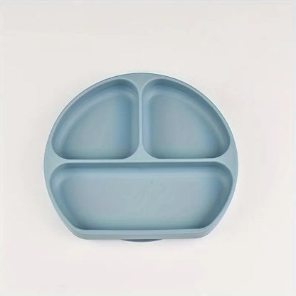 Assiette d'apprentissage en silicone - 3 compartiments