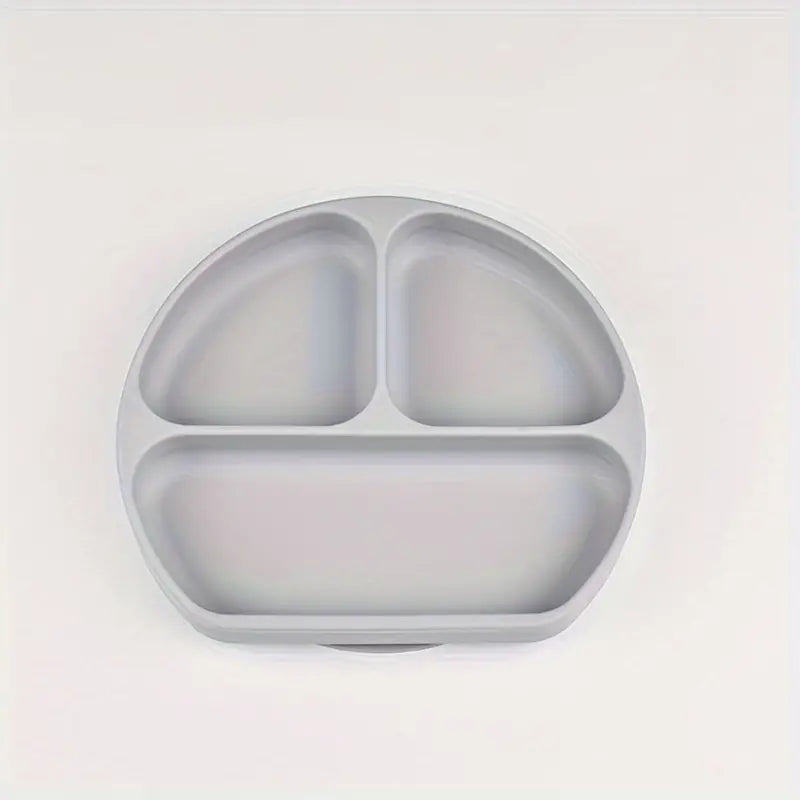Assiette d'apprentissage en silicone - 3 compartiments