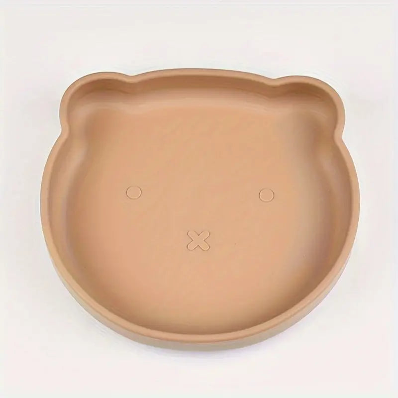 Assiette d'apprentissage en silicone - Petit ourson