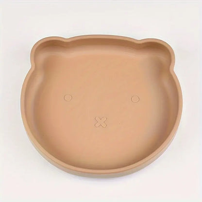 Assiette d'apprentissage en silicone - Petit ourson