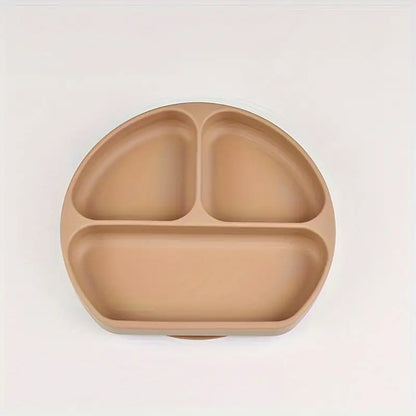 Assiette d'apprentissage en silicone - 3 compartiments
