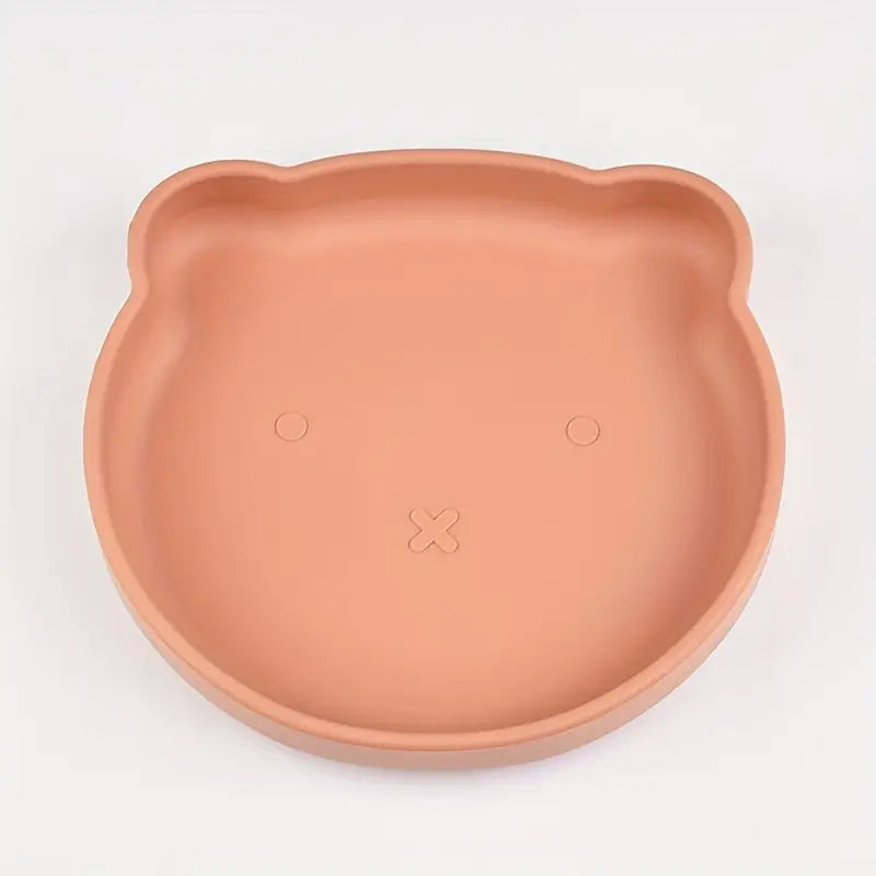 Assiette d'apprentissage en silicone - Petit ourson