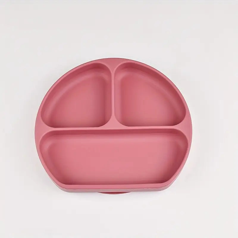 Assiette d'apprentissage en silicone - 3 compartiments
