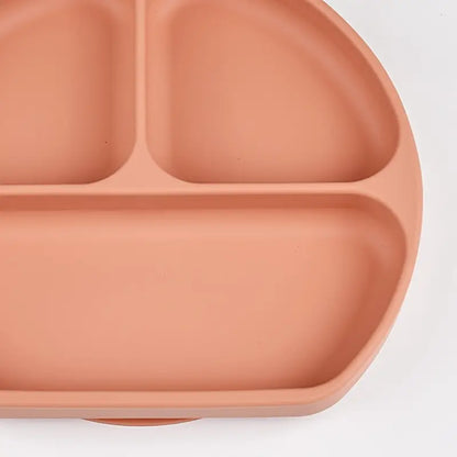 Assiette d'apprentissage en silicone - 3 compartiments