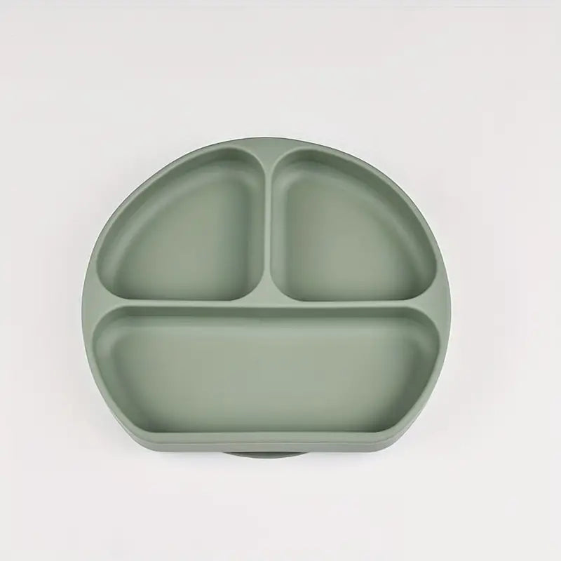 Assiette d'apprentissage en silicone - 3 compartiments