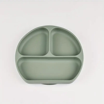 Assiette d'apprentissage en silicone - 3 compartiments