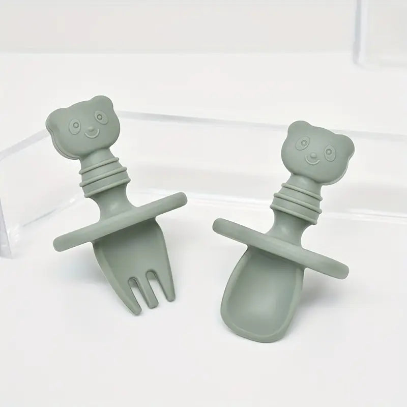 Couverts en silicone - Petit panda