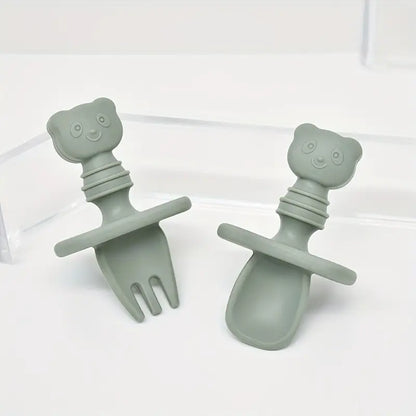 Couverts en silicone - Petit panda