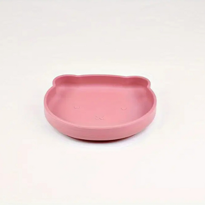Assiette d'apprentissage en silicone - Petit ourson